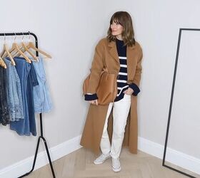 5 jean trends for 2022 popular styles of jeans how to wear them, White jeans outfit with a Breton top