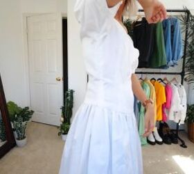 thrift store wedding dress transformation how i altered my own gown, How to alter a wedding dress yourself