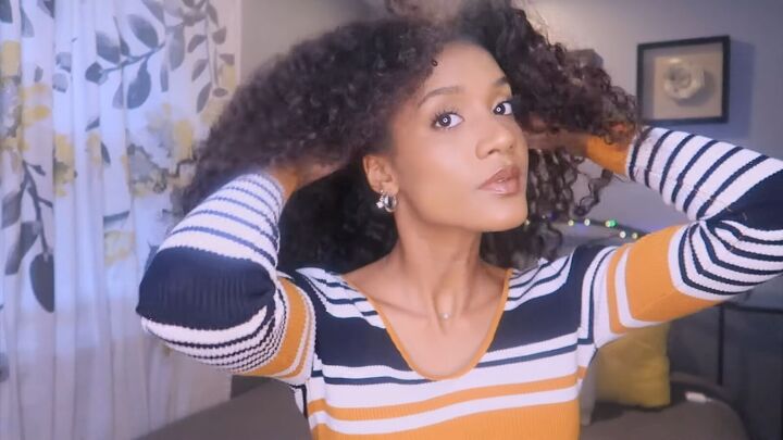 how to easily make use diy perm rods at home, Prepping hair with almond oil