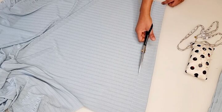 how to sew pants without a pattern by tracing pants you already own, Cutting out the waistband