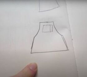 how to sew an overall dress without a pattern in 6 simple steps, Sketch for the DIY overall dress