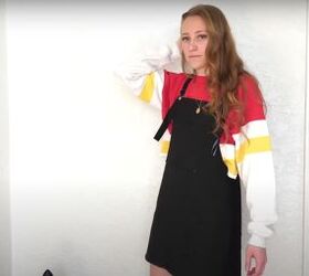 how to sew an overall dress without a pattern in 6 simple steps, DIY overall dress