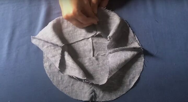 how to make a baker boy hat from scratch, Pinning the fabric ready to sew