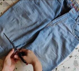 how to make cut off jean shorts skirts super easy tutorial, How to make cut off jean shorts
