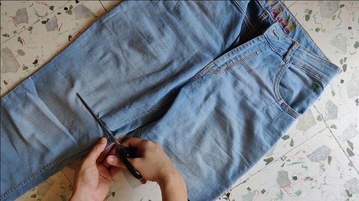 how to make cut off jean shorts skirts super easy tutorial, How to make cut off jean shorts