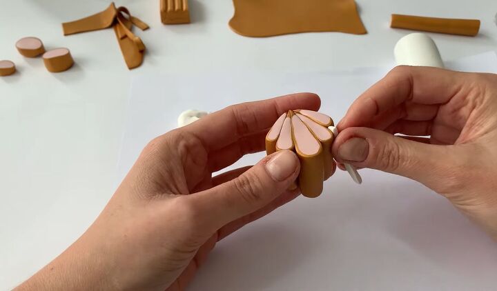 how to make polymer clay tile earrings using the cane method, Filling in the spaces with white clay