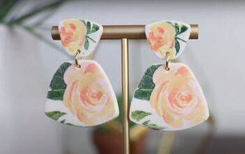 How to Make Polymer Clay Earrings With Cute Designs From Napkins