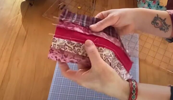 how to sew decorative patches on jeans to cover holes look cute, Sewing the DIY patches