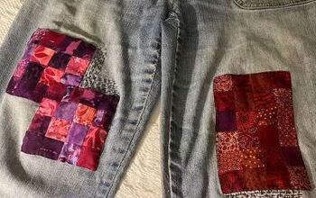 How to Sew Decorative Patches on Jeans to Cover Holes & Look Cute