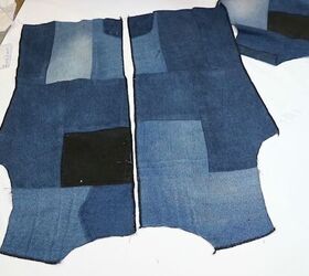 old jeans need an upcycle try this cute patchwork denim top diy, How to sew a cute denim top
