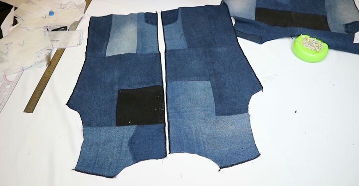 old jeans need an upcycle try this cute patchwork denim top diy, How to sew a cute denim top