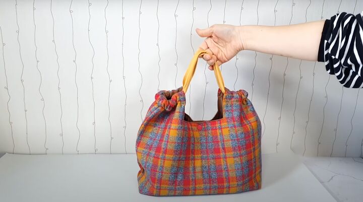 how to sew a cute plaid purse perfect for fall and winter, How to sew a purse for fall and winter