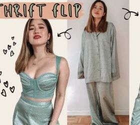 How to Make a Sexy Bustier Top & Pants Set Out of Old Silk Pajamas