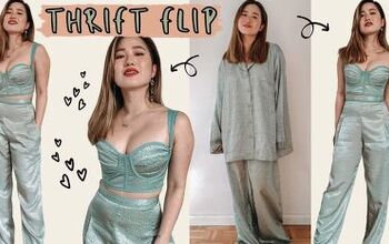 How to Make a Sexy Bustier Top & Pants Set Out of Old Silk Pajamas