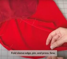 how to sew a romantic vintage inspired puff sleeve dress, Gathering the fabric at the sleeves