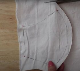 how to sew an easy face mask with adjustable straps free pattern, Tracing the face mask sewing pattern