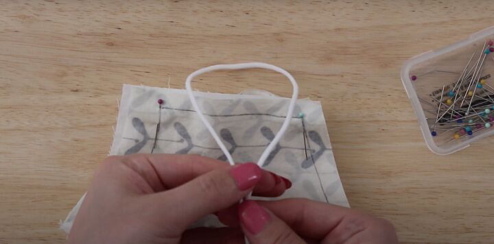 how to sew an easy face mask with adjustable straps free pattern, Cutting elastic for the face mask