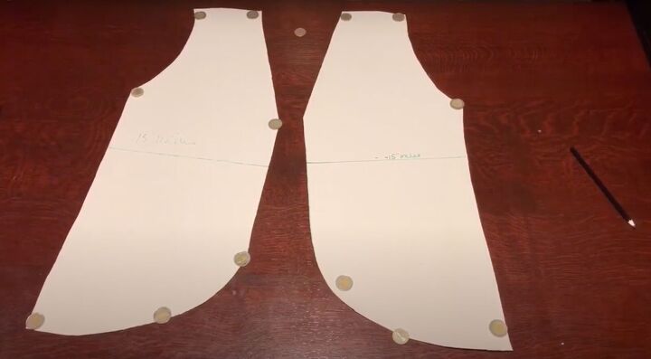 how to easily sew a flattering twist front top or sweater, Cutting the bodice pattern down the middle