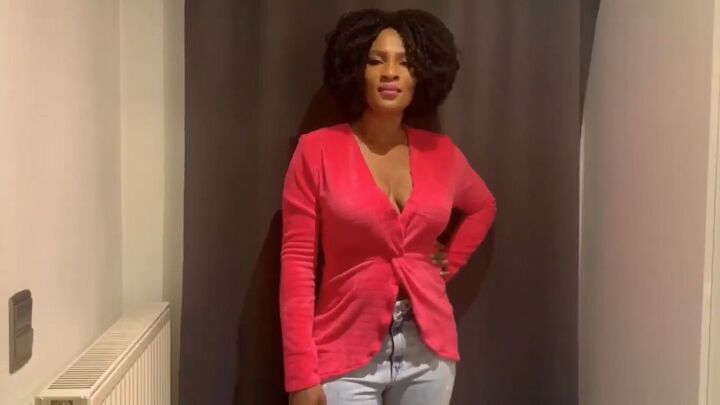 how to easily sew a flattering twist front top or sweater, DIY twist front top