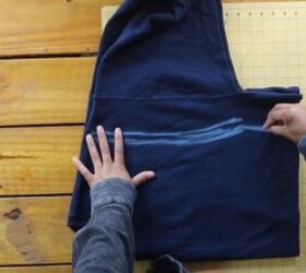 2 easy diy sweatshirt refashions making bandana flannel sleeves, Modifying the sweatshirt