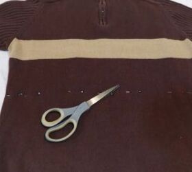 how to wear your boyfriend s clothes 4 men s items made new again, Marking and pinning the sweater