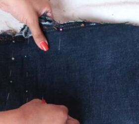 how to wear your boyfriend s clothes 4 men s items made new again, Making a DIY pleated jean skirt