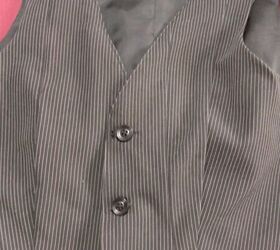 how to make a waistcoat out of an old blazer, Adding buttons to the waistcoat