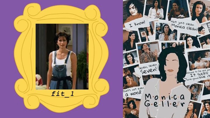 12 fun 90s friends tv show outfits inspired by the 6 characters, Monica from Friends outfit with overalls