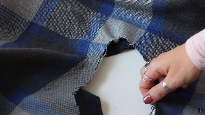 how to make a cute long vest out of an old blanket in 4 easy steps, Easy blanket vest DIY