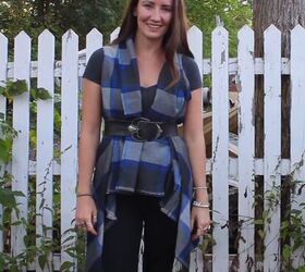 how to make a cute long vest out of an old blanket in 4 easy steps, How to make a vest out of a blanket