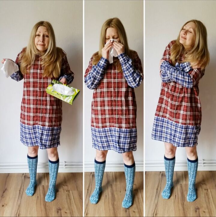 how to make a cozy flannel shirt dress out of 2 old shirts, How to make a flannel shirt dress