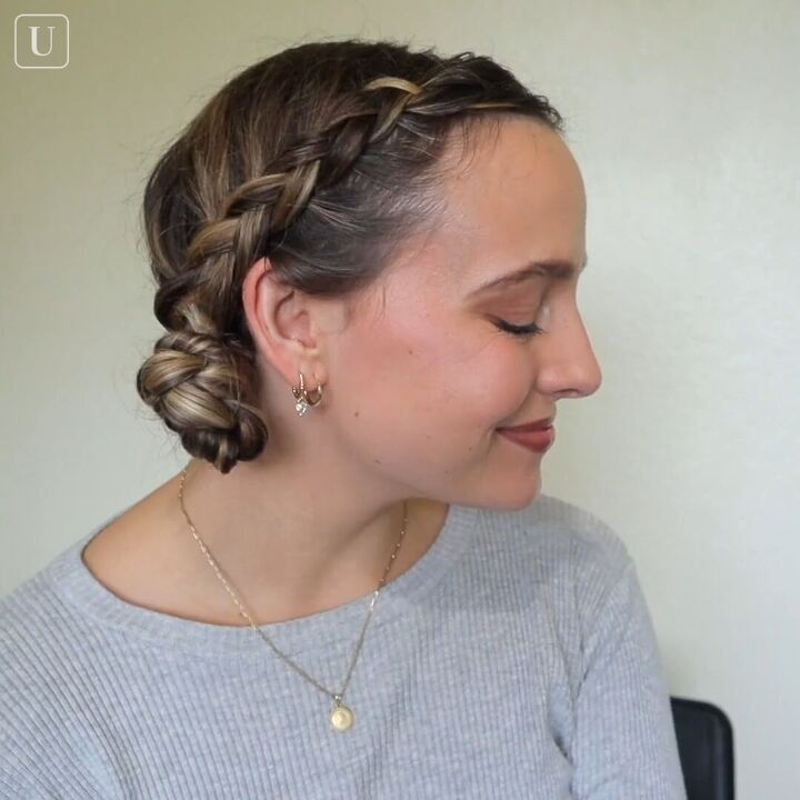 5 cute hairstyles for dirty hair that are super easy to do, Braided low buns hairstyle for dirty hair