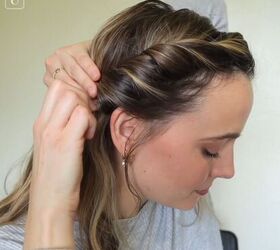 5 cute hairstyles for dirty hair that are super easy to do, Securing the twist braid with a bobby pin