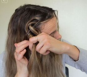 5 cute hairstyles for dirty hair that are super easy to do, French braiding hair on one side