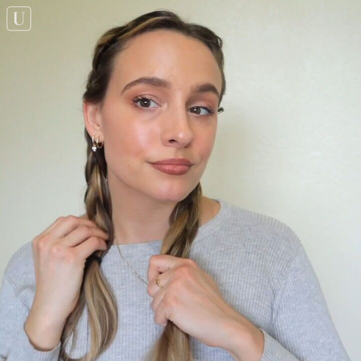 5 cute hairstyles for dirty hair that are super easy to do, Creating french braid pigtails