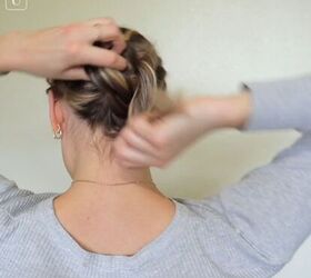 5 cute hairstyles for dirty hair that are super easy to do, Wrapping the braids into a low bun