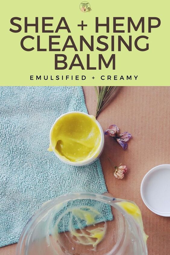 diy hemp chamomile emulsified facial cleansing balm