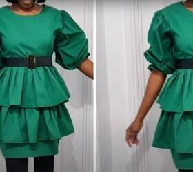How to Sew a Cute DIY Ruffle Dress With Puff Sleeves & a Tiered Skirt