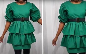 How to Sew a Cute DIY Ruffle Dress With Puff Sleeves & a Tiered Skirt