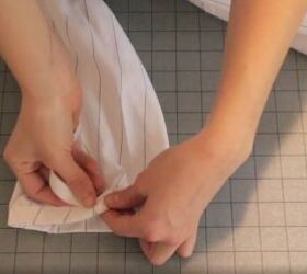 how to make a wrap top out of a shirt in 7 quick easy steps, Finishing the wrap top sleeves