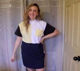How to Make a Fun DIY T-Shirt Dress Out of 4 Thrifted Men's T-Shirts