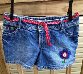 Patriotic Denim Shorts Makeover With BUTTONS
