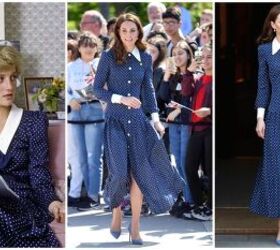 how to recreate kate middleton s work outfits dress like a royal, Kate Middleton Princess Diana in polka dots