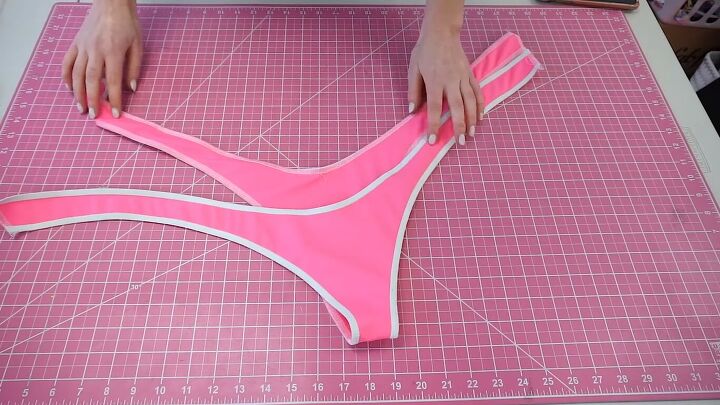 how to make bikini bottoms with side ties beginner swimwear sewing, How to sew bikini bottoms