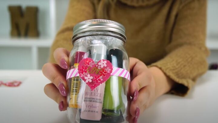 how to easily make a homemade spa in a jar gift for valentine s day, DIY spa in a jar