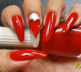 Need Valentine's Nail Art Ideas? Try This Red "Queen of Hearts" Look