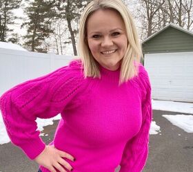 bright pink sweater