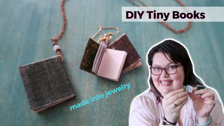 need a cool gift for a bookworm try this easy mini book necklace diy, How to make a book necklace and earrings