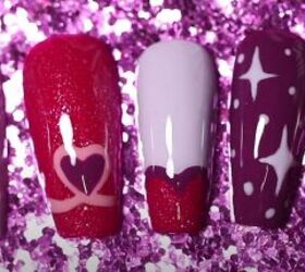 How to Do Adorable Red, Purple, and Pink Valentine's Day Nails