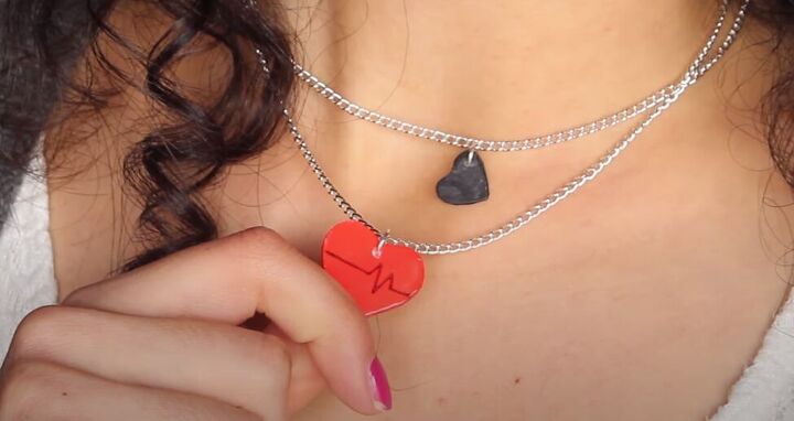 how to make a paper heart necklace easy diy gift for valentine s day, DIY Valentine heart necklace